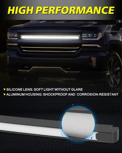 Vista 4 de Kit de luces LED DRL de 36.6 pulgadas para Chevy GM Silverado 2014-2018, accesorios para parrilla delantera, luces de acento de barra de posición