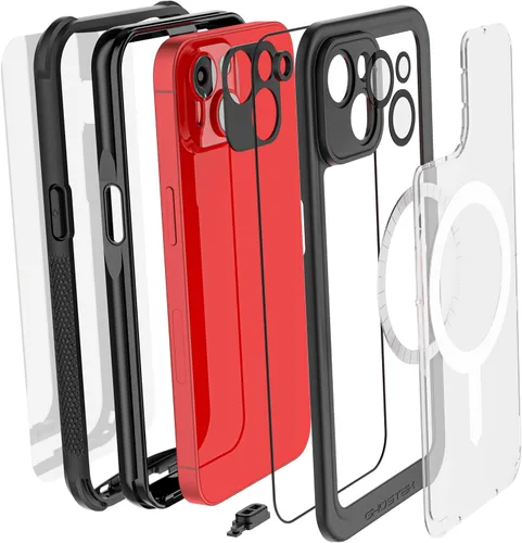 Vista 6 de Ghostek NAUTICAL - Funda impermeable para iPhone 14 con protector de pantalla, clip para cinturón, compatible con MagSafe, protección extremadamente