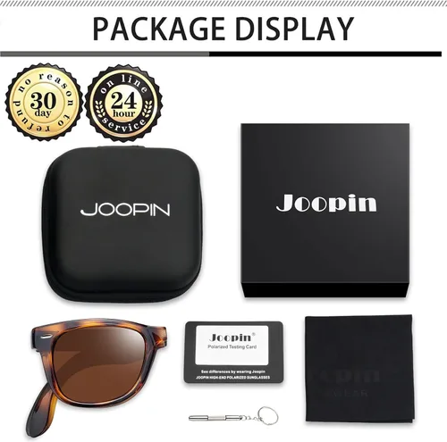 Vista 6 de Joopin Gafas de sol cuadradas polarizadas con protección UV para hombre y mujer