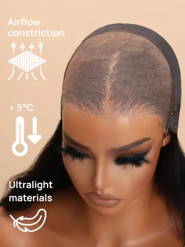 Vista 8 de Pelucas de cabello humano Bob de Beauty Forever, rubia con raíces marrones, parte lateral, corte recto, 7x5 encaje HD, adiós a los nudos, peluca Bob