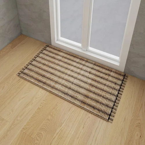 Vista 30 de Eco Crave Alfombra de pasillo de yute de 2,6 x 8 pies – Alfombra de diseño geométrico 100% natural de yute trenzada a mano, alfombra de acento