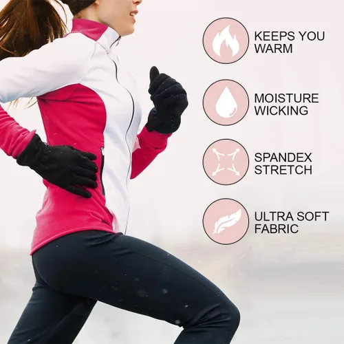 Vista 4 de Emprella Ropa interior térmica para mujer, conjunto de ropa de capa base ultra suave para mujer