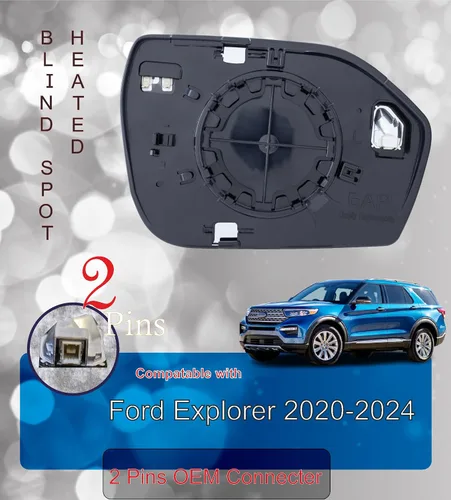 Vista 5 de EAP Espejo lateral del conductor compatible con Ford Explorer 2020-2026, calentado con punto ciego sin atenuación automática MB5Z17K707G LB5Z17K707N