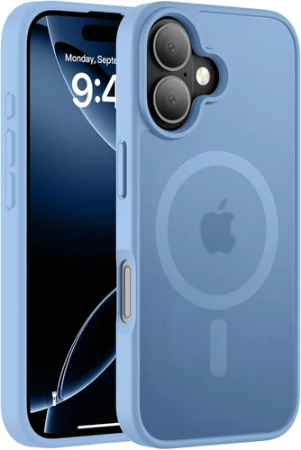 Vista 10 de Hualele - Funda magnética para iPhone 13 Pro, compatible con MagSafe, grado militar, a prueba de caídas, translúcida mate, parte trasera dura, borde