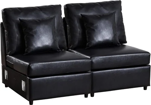 Vista 43 de RARZOE Módulo de Reposabrazos para Sofá Seccional Modular, Reposabrazos de Pana Módulo de Sofá Modular Parte Lateral para Sala de Estar Sofá