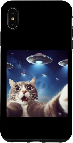 Vista 7 de Funda clásica para iPhone 15 con diseño de gato alienígena