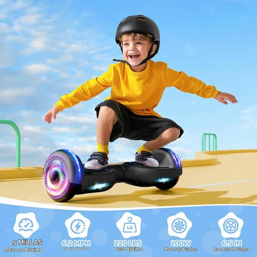 Vista 2 de SISIGAD Scooter, 6.5" Flash Wheels & Corlorful LED Lights, All for Girls Boys Kids Ages 6+
