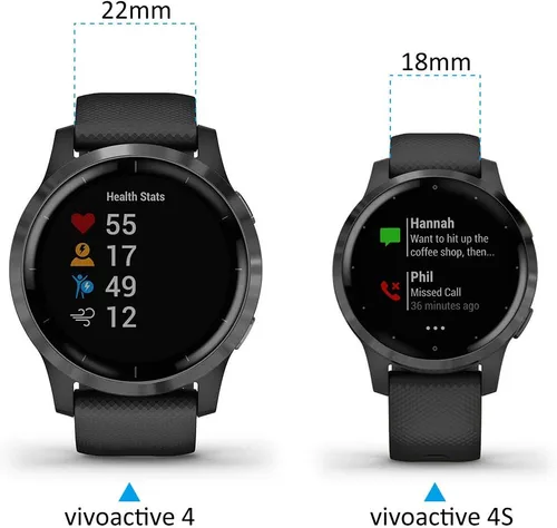 Vista 3 de C2D JOY Correa clásica de nailon compatible con Garmin vivoactive 4S Venu 2S/3S/3S/3S, 3S, 3S, 3S, 3S, correa de repuesto para mujer, correa