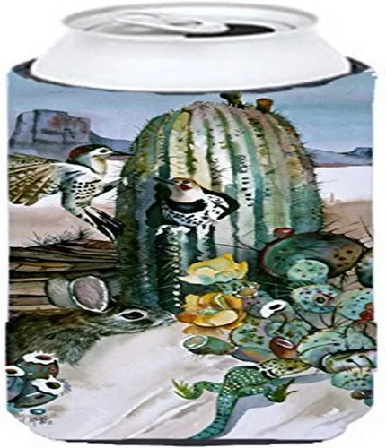 Vista 24 de Caroline's Treasures 6015LITERK Flower – Bird of Paradise Botella de vino Hugger Botella Enfriador de Frigorífico Hugger Funda Abrazadora Lavable a