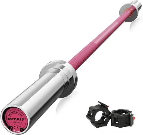 Vista 16 de RITFIT Olympic Barbell 4ft/6ft - 2 Inch Weight Bar for Strength Training, Weightlifting, Squat, Deadlift, Bench Press, Curl, Overhead Press
