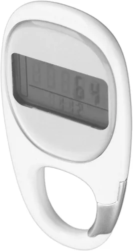 Vista 2 de Contador de pasos, podómetro 3D para caminar con clip, modo de ahorro de energía, pantalla LCD transparente, mosquetón simple, podómetro