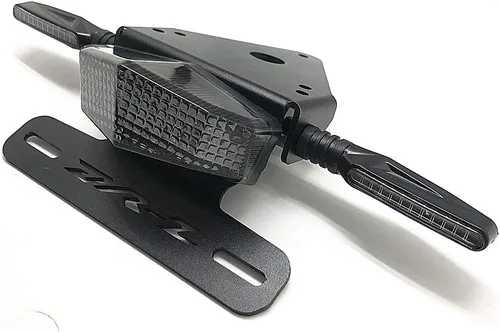 Vista 9 de Soporte de matrícula, eliminador de guardabarros, organizador trasero, luces LED de freno y señal de giro para Suzuki DRZ400 S/SM DR-Z (Transparente)