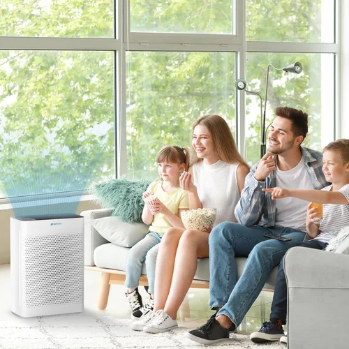 Vista 7 de HEYAXA Purificadores de aire para el hogar, habitación grande de hasta 2000 pies cuadrados con monitor de calidad del aire, recordatorio de filtro