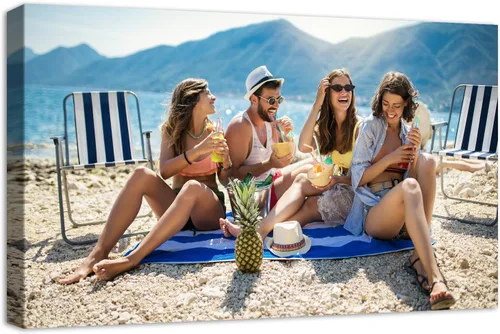 Vista 34 de Impresión personalizada de foto a lienzo, impresiones de lienzo enmarcadas personalizadas con tus fotos personalizadas para dormitorio, sala