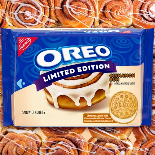 Vista 6 de OREO Galletas sándwich de bollo de canela, edición limitada, 10.68 onzas