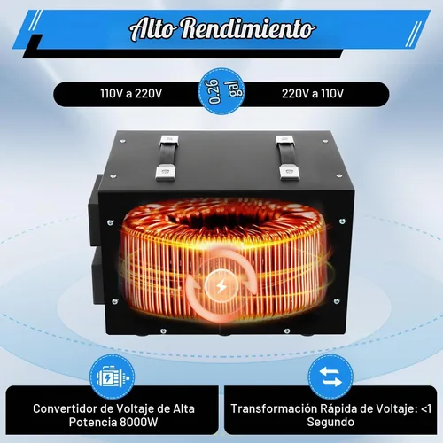 Vista 8 de Convertidor de voltaje de 8000 W/10000 W, transformador elevador/abajo, 110 V/220 V, convertidor de potencia, regulador de voltaje automático