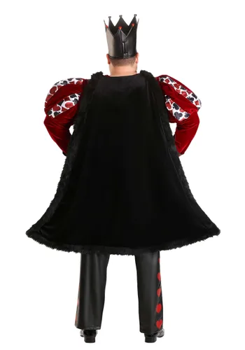 Vista 2 de Disfraz para Hombre Talla Plus Rey Oscuro de Corazones Multicolor