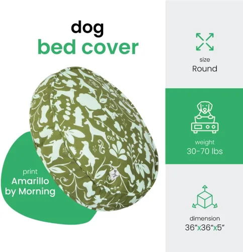 Vista 2 de Molly Mutt Amarillo by Morning - Funda de edredón para cama para perro, 100% algodón orgánico con certificación GOTS para cama de perro, cachorro
