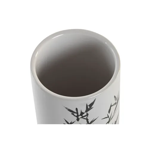Vista 3 de Portacepillos de Dientes DKD Home Decor Blanco Negro Madera de caucho Gres 7,6 x 7,6 x 11 cm (12 Unidades)