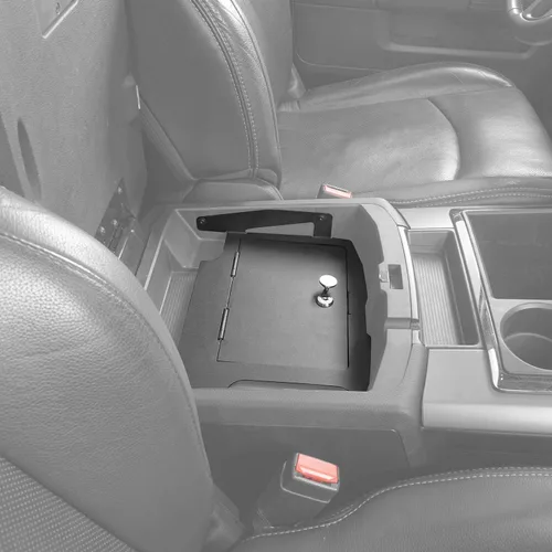 Vista 2 de Hooke Road RAM 1500 Caja Fuerte de Consola de Seguridad con Cerradura Caja de Bóveda Consola Central Almacenamiento Interior para Camioneta Dodge