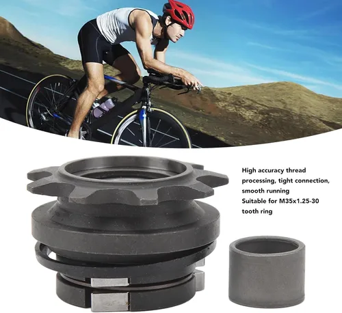 Vista 2 de Alomejor Rueda libre de una sola velocidad, Piñón de bicicleta plegable ligero 9T para ciclistas de carretera de montaña, viajeros y jinetes urbanos