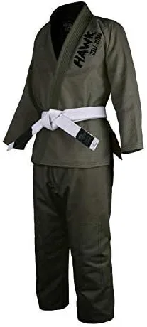Vista 7 de Jiu Jitsu brasileño, para niños, Jiu Jitsu Gi Children BJJ Gi Grappling Kimonos, cinturón blanco ligero, Blanco