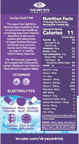 Vista 10 de l Hidratación definitiva para ojos secos l Paquetes de electrolitos en polvo sin azúcar l Mezclado con vitaminas, té verde, cúrcuma, taurina y DHA l