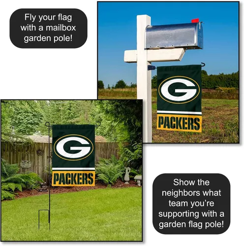 Vista 4 de Green Bay Packers bandera de jardín de dos lados