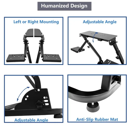 Vista 3 de CXRCY Racing Wheel Stand Compatible with Logitech G920 G29 G27 G25 Gaming Cockpit Height Adjustable Foldable Gaming Racing Simulator Steering Wheel