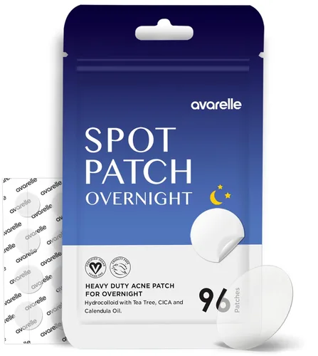 Vista 8 de AVARELLE Parches de espinillas para la cara Good Night Acné Cover Hidrocoloide con aceite de árbol de té Tratamiento de manchas de acné