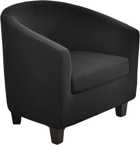 Vista 10 de NILUOH - Funda elástica para silla de club de 2 piezas, funda suave y elástica para silla de bañera, fundas para sillas de barril, fundas