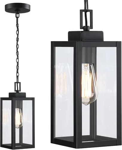 Vista 10 de 13 Inch Outdoor Pendant Light Dusk to Dawn Hanging Porch Light for Entrance Front Door Photocell Pendant Lights for Porch Dusk to Dawn Hanging