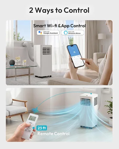 Vista 6 de EUHOMY Aire acondicionado portátil de 14,000 BTU, unidad de CA de 750 pies
