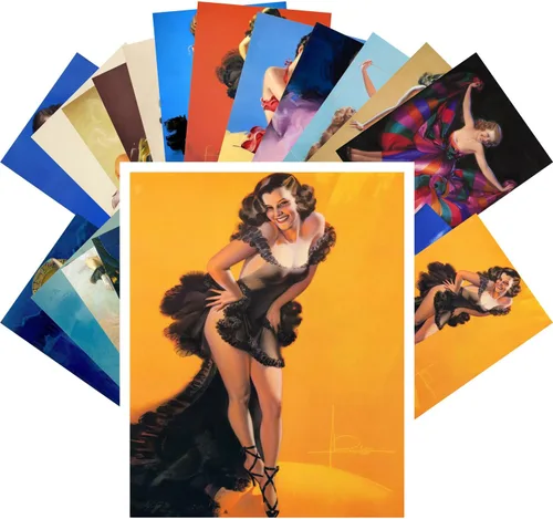 Vista 19 de PIXILUV Pinup Postal Pack 24pcs Vintage Pinup Sexy Girls Classic Sexy Girls