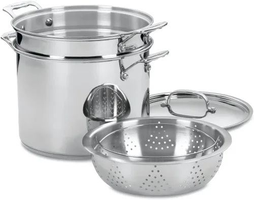 Vista 8 de Cuisinart - Juego de utensilios de cocina de 7 piezas, colección Chef's Classic de acero inoxidable, 77-7P1 77-7P1, dishwasher-safe pots and pans