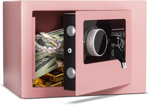 Vista 9 de Caja fuerte digital electrónica para dinero, caja de seguridad de acero con teclado, para oficina, hotel, negocios, joyería, pistola, caja fuerte