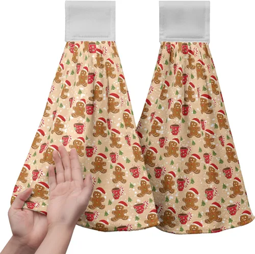 Vista 14 de Honey Bee - Juego de 2 toallas colgantes de cocina de verano con lunares y lazo para colgar, toallas de cocina de granja amarillas, suaves