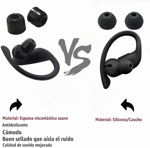 Vista 4 de Puntas de auriculares de repuesto para Powerbeats Pro, almohadillas de Espuma-Negro