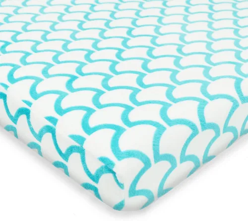 Vista 25 de TL Care Heavenly Soft - Sábana bajera ajustable de felpilla para cuna de 24 x 38 pulgadas, cálida y acogedora, color azul, para niños y niñas, se