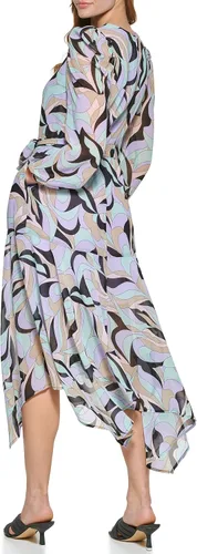 Vista 3 de Calvin Klein Vestido cruzado de imitación para mujer