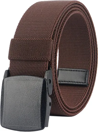 Vista 21 de LionVII Cinturones elásticos para hombre con hebilla de plástico sin metal para deportes de trabajo, fácil de recortar para adaptarse a cintura