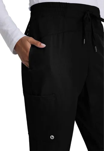 Vista 5 de Barco One Pantalón deportivo, pantalón quirúrgico de altura media, con tejido elástico de 4 vías y 3 bolsillos, para mujer