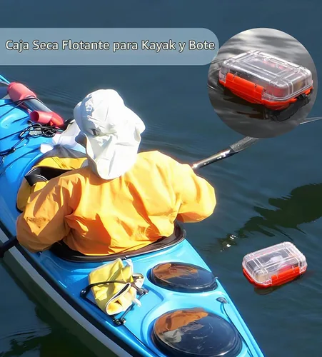 Vista 4 de Pequeña caja impermeable mini caja seca contenedor impermeable, caja de almacenamiento hermética, pequeñas cajas impermeables para kayak, canotaje