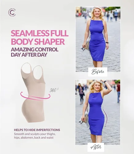 Vista 5 de CURVEEZ - Body para mujer con control de barriga, fajas colombianas para mujer