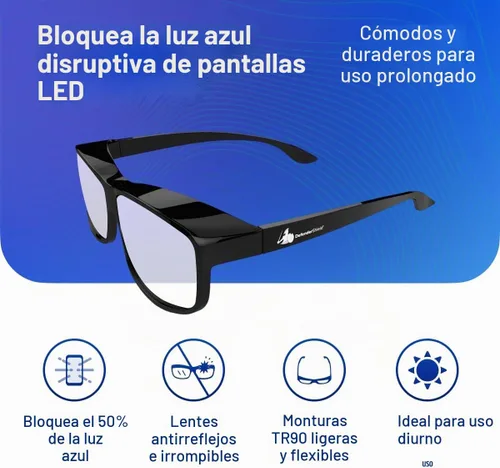 Vista 3 de DefenderShield Premium Fit-Over Blue Light Blocking Glasses - Superior Blocking from Gaming PC & Cell Phone Screen Glare.