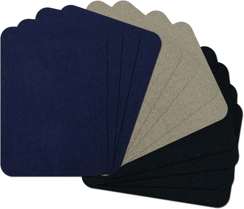Vista 22 de 15 piezas de parches de tela de calidad premium para planchar por dentro y por fuera, adhesivo más fuerte, algodón, rojo, verde, azul, marrón