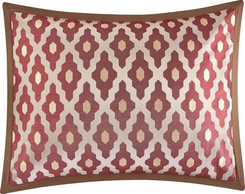 Vista 5 de Stratford Park Juego de ropa de cama cálido y vibrante de 10 piezas, color borgoña, tamaño Queen, cálido, 100% poliéster, falda de cama, almohadas