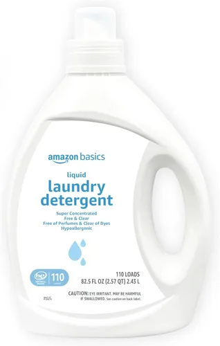 Vista 9 de Amazon Basics Detergente líquido concentrado para la ropa, lino limpio, 110 cargas, 82.5 onzas líquidas (anteriormente Solimo)