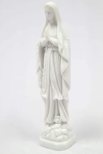 Vista 3 de Vittoria Collection Escultura italiana de estatua de Nuestra Señora de Lourdes Virgen María Bendita Madre de Lourdes hecha en Italia