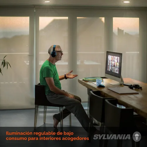 Vista 3 de Sylvania - Bombilla led BR30, 65 W: 8 W, 3 CCT select (2700 K/3000 K/5000 K), 13 años, regulable, 650 lúmenes, Energy Star, paquete de 2 (41382)